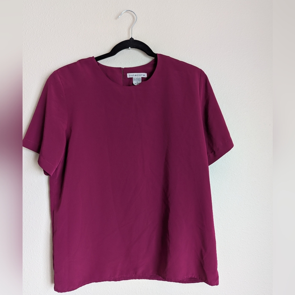 Notations Magenta Blouse Size M